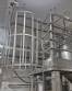 Stainless steel surge tank with agitator, 2000 liters.