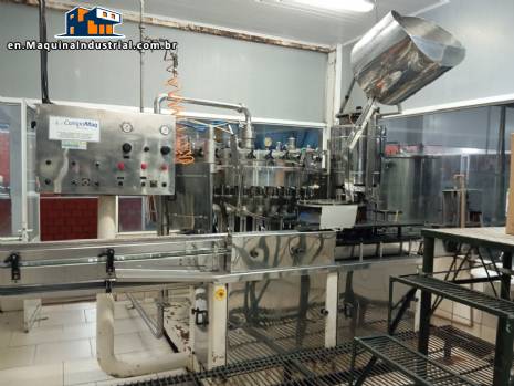 Stainless steel rotary filling machine with 30 CompoMaq nozzles and capper