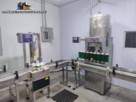 Aplimaq liquid screw-filling and rinsing line, 800 to 1000 liters per hour