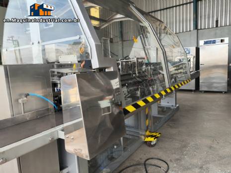 Fabrima Vertopac VP 120 vertical cartoner with medicine leaflet inserter