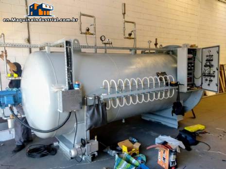 Pressure Horizontal autoclave for bulletproof glass.