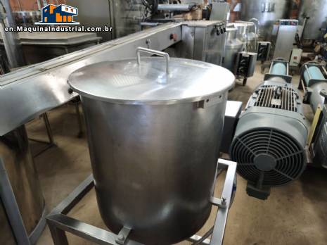 Stainless steel tank with bottom outlet 50 liters