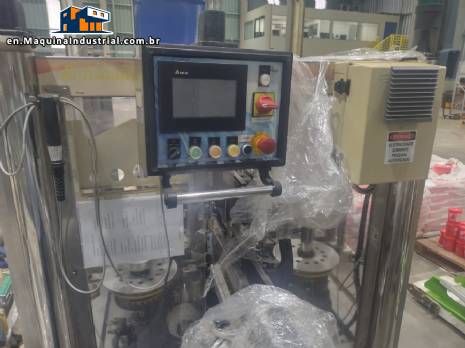 Automatic stainless steel labeling machine with two heads for Narita self-adhesive labels