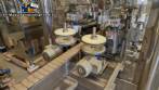 Automatic stainless steel labeling machine with two heads for Narita self-adhesive labels