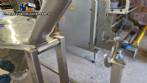 Inclined screw conveyor with stainless steel silo