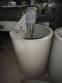 Polymer mixing tank with stainless steel shaft and diaphragm pump, 300 liters.