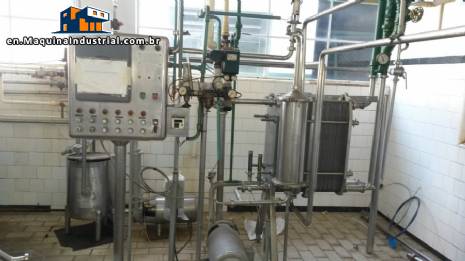 Complete set 7,500 litres for cheese milk pasteurizer