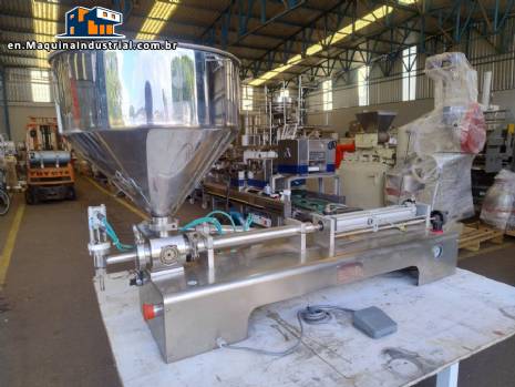 Countertop stainless steel filling machine for liquids and viscous liquids