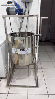 Stainless steel cooking pot with gas and electric heating, PRSUL 80 liters, for sweets and dairy products.