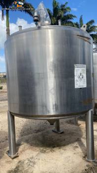 5,000 liter stainless steel tank without agitator