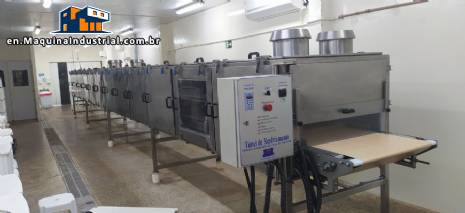 14 meter JAF Inox chocolate cooling tunnel