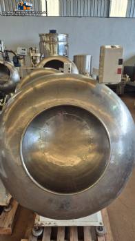 Incapi 250 liter stainless steel smooth coating pan