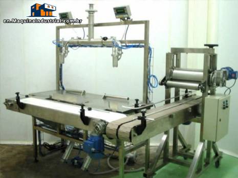 Liquid and viscous products packaging machine