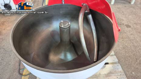 Dough mixer with hook, 100 liters, made of carbon steel.