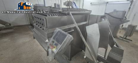 Stainless steel paddle mixer with 2 shafts, Simetria MMF300, for meat, sausages, and pet food. Stainless steel paddle mixer with 2 shafts, Simetria MMF300, for meat, sausages, and pet food.